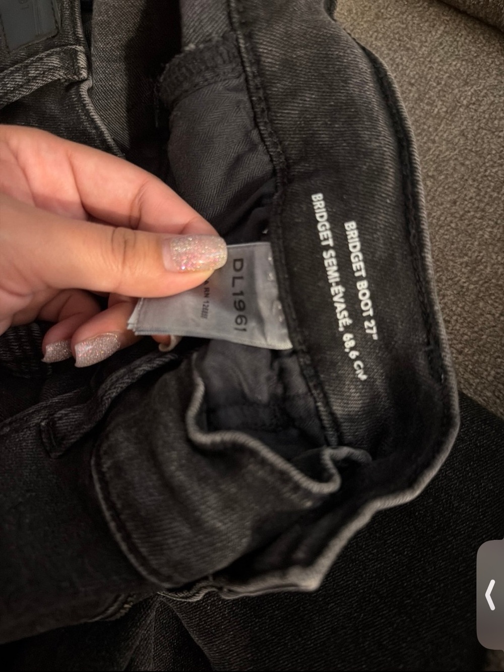 DL1961 Bridget Bootcut Jeans in Eclipse Rain (Faded Black)